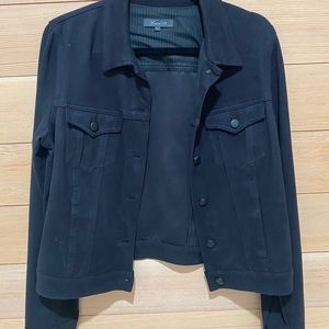 Black faux suede jacket